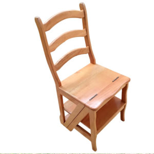 Chaise escabeau en bois massif CH015